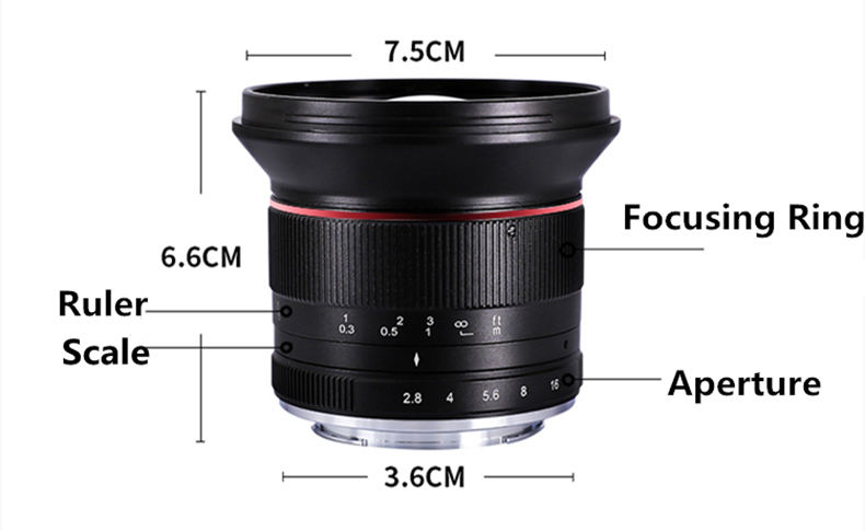 12mm f/2.8 Wide Angle Manual MFT Lens for Panasonic Olympus M43 Micro 4