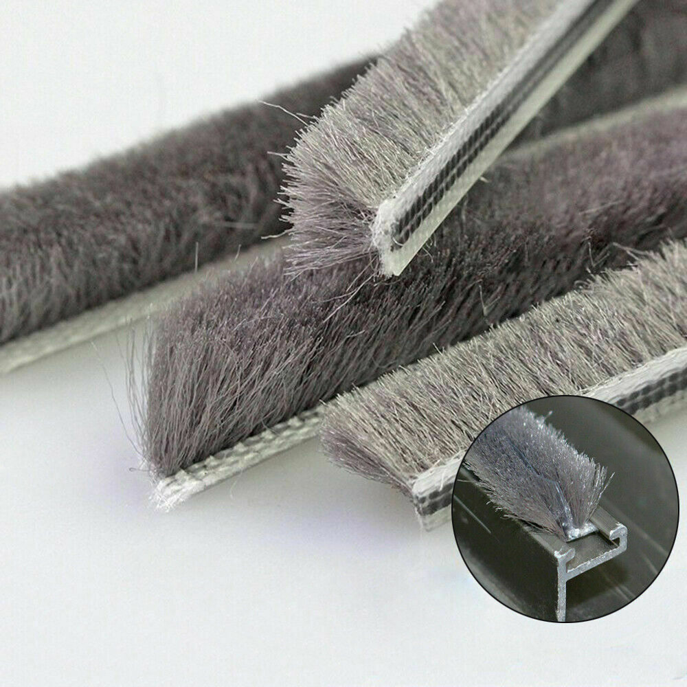 10M Hairy Seal Brush Pile Door Window Sliding Weather Strip Draught