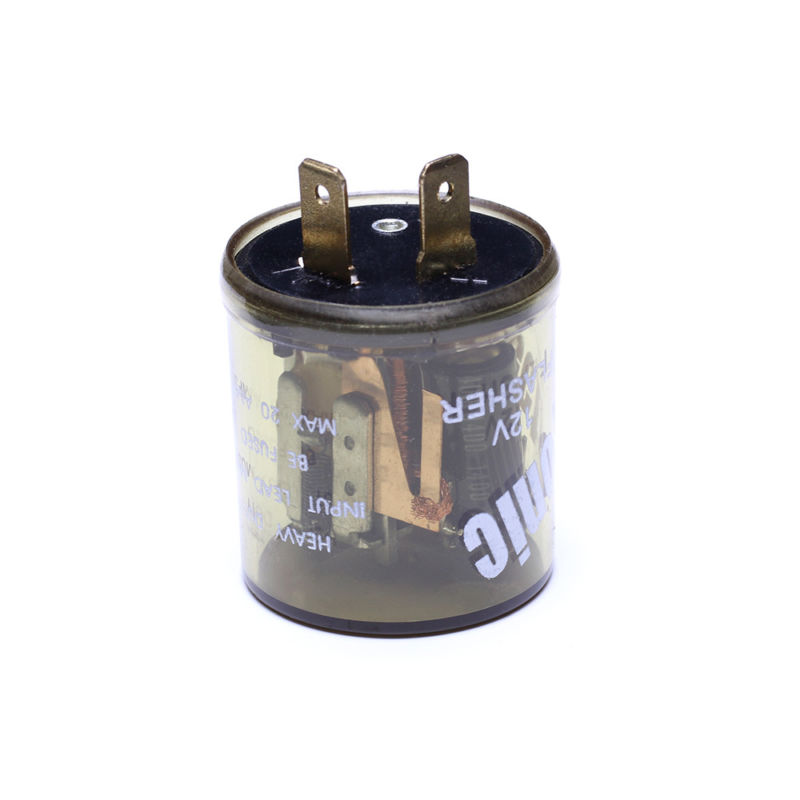 2-Prong Variable Load Electronic Turn Signal Flasher EF32 2 Pins Round