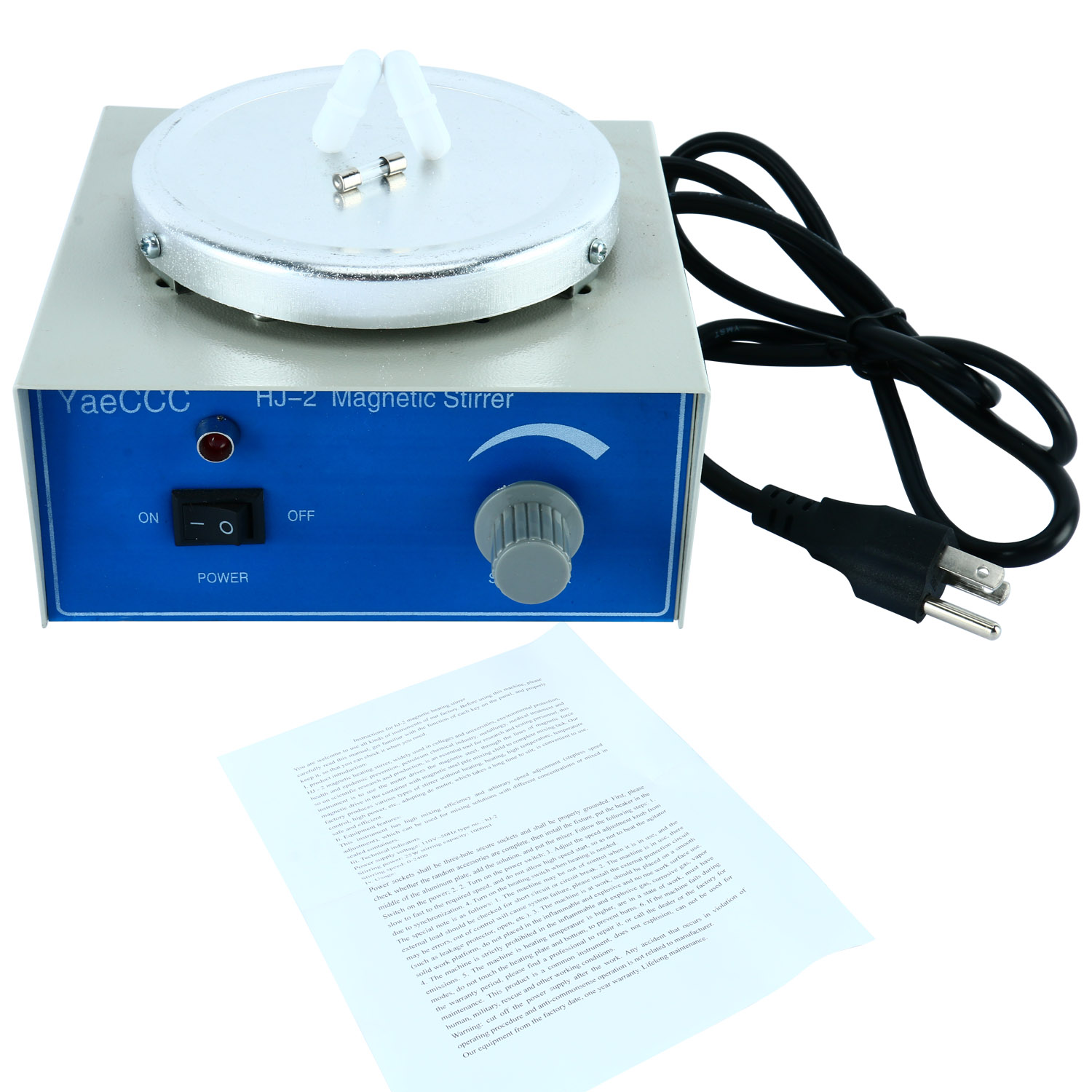 YaeCCC HJ-2 Magnetic Stirrer,Stir Plate,Magnetic Mixer with 2 Stir Bars