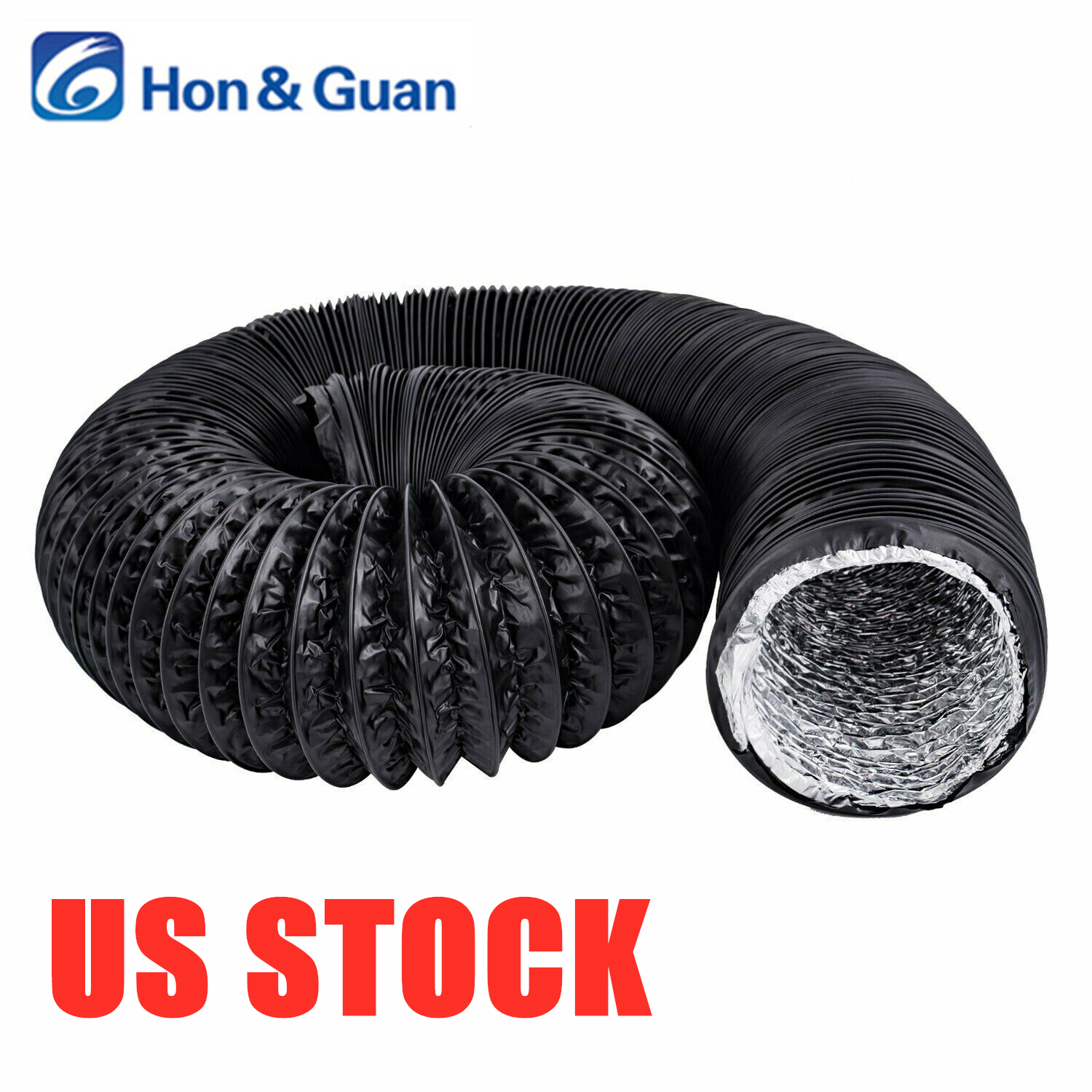 Hon/&Guan Duct Silencer Noise Reducer Hose Silencer for Inline Duct Fan 6 inch
