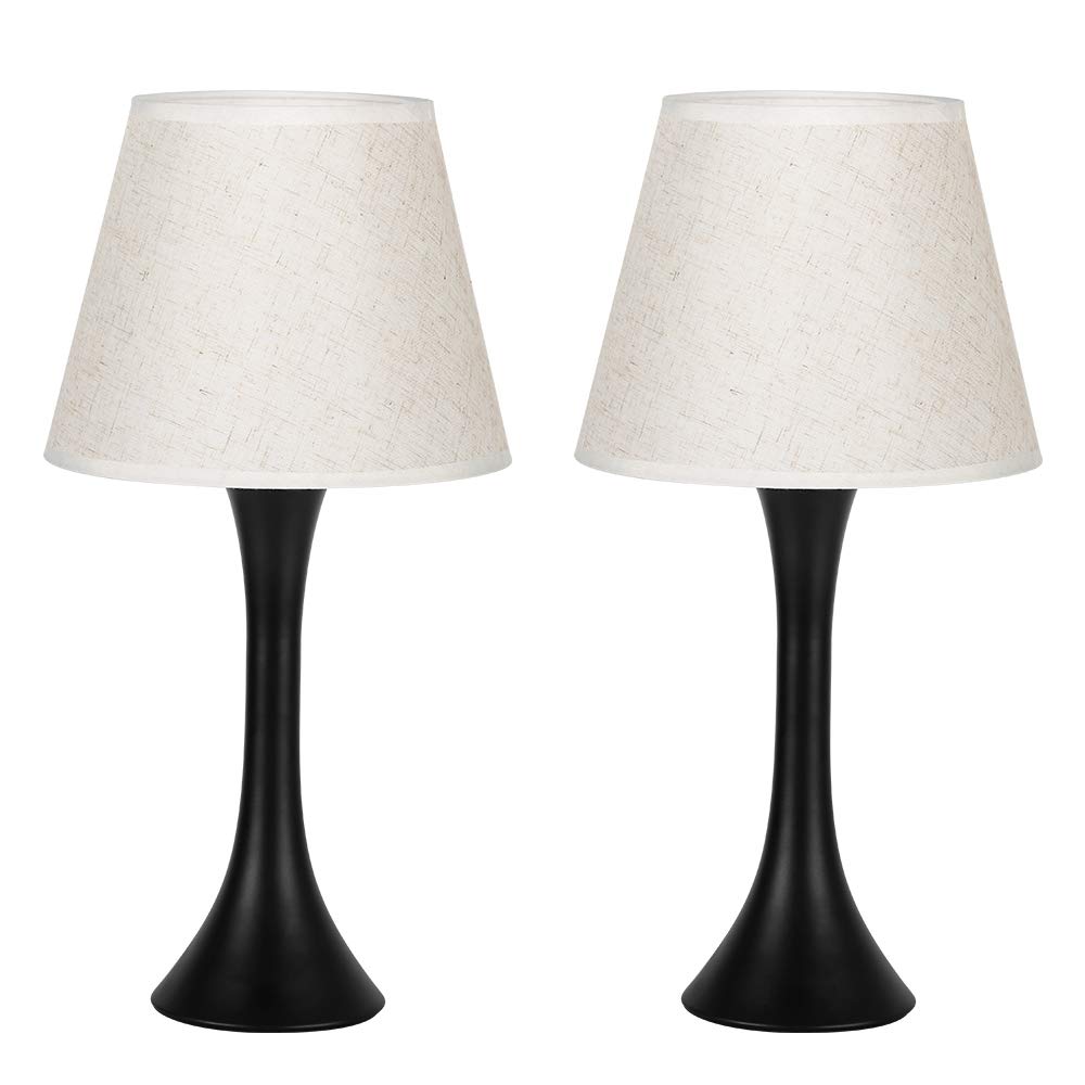 Details About Nightstand Lamps Set Of 2 Bedside Table For Bedroom College Dorm Black