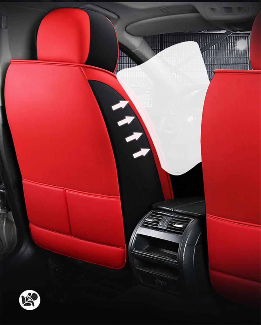 ford oem seat upholstery kit on Parts Accessories Automotive Pillows Black Red Luxury Pu Leather Car Seat Cover Full Set 5d Seat Cushions
