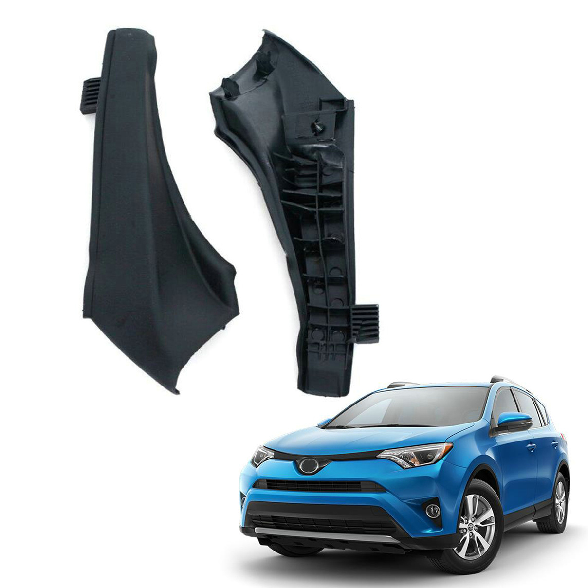 Car Front Wiper Side Cowl Extension Cover Pair 53867-0R030 For 13