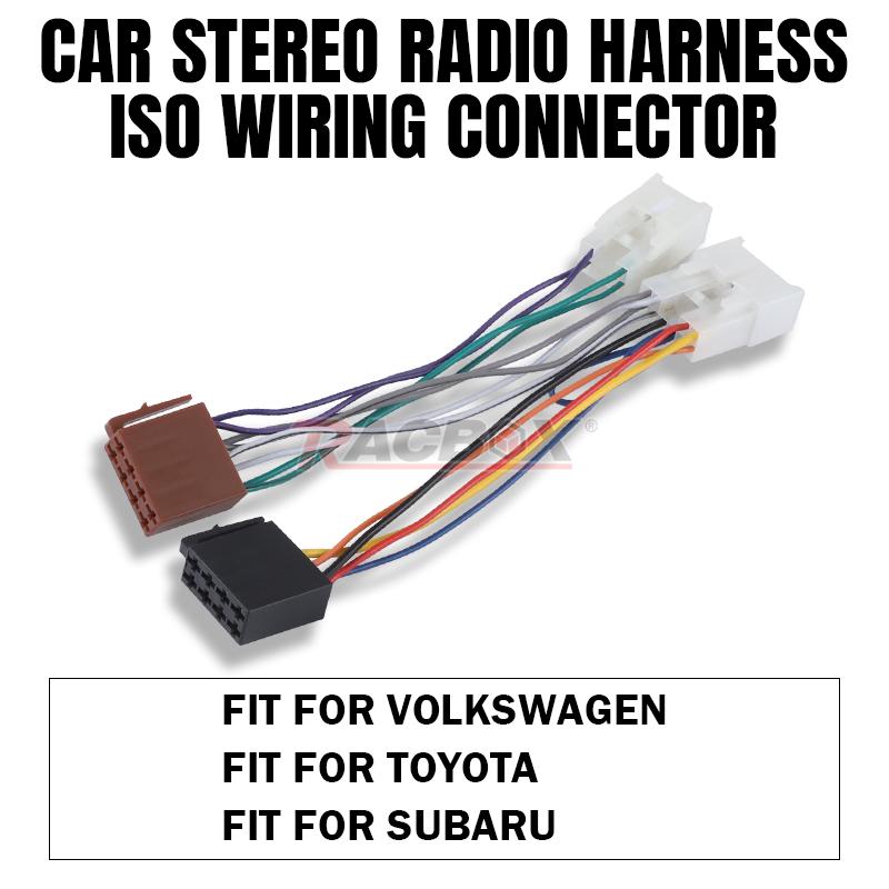 Car ISO Radio Stereo Wiring Harness Cable Adapter Connector Plug