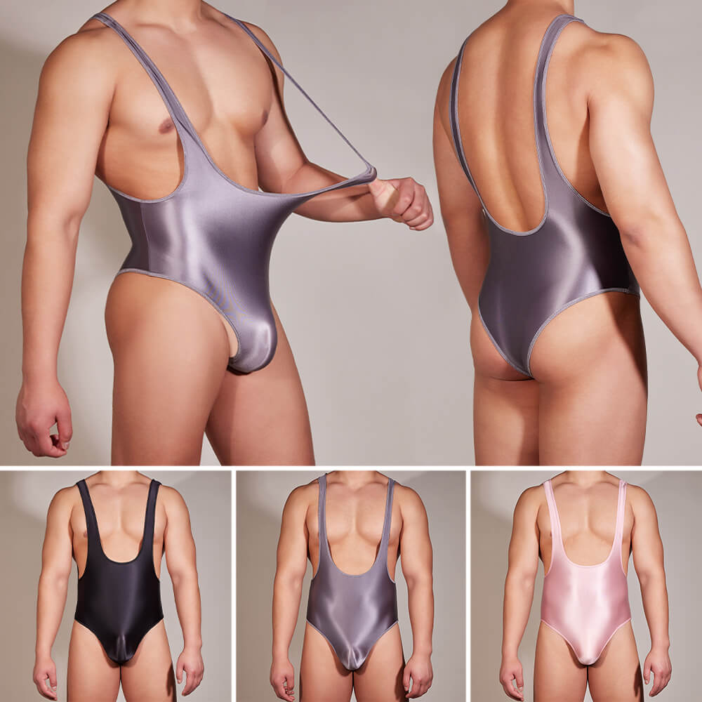 IMEKIS Herren Body Stringbody Bodysuit Unterwäsche Rückenfrei High Cut
