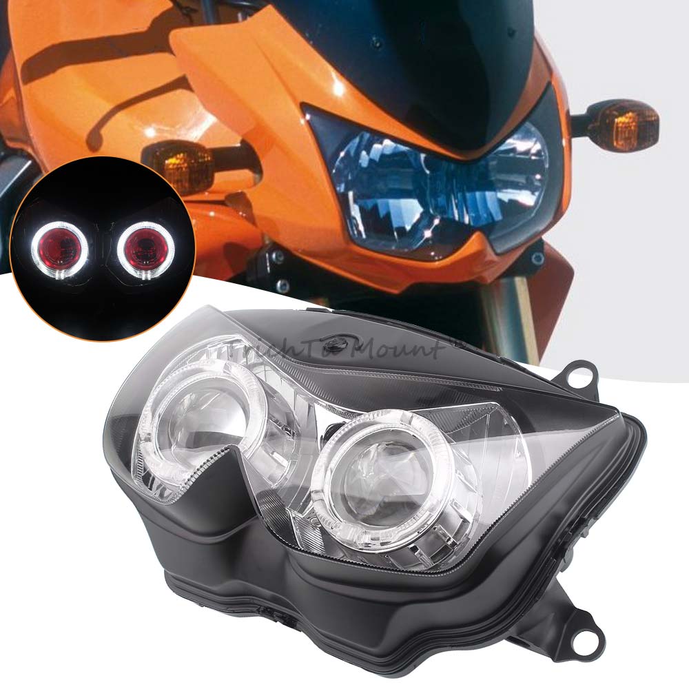 Red Devil White Angel Eye Headlight Fit For Kawasaki Z1000