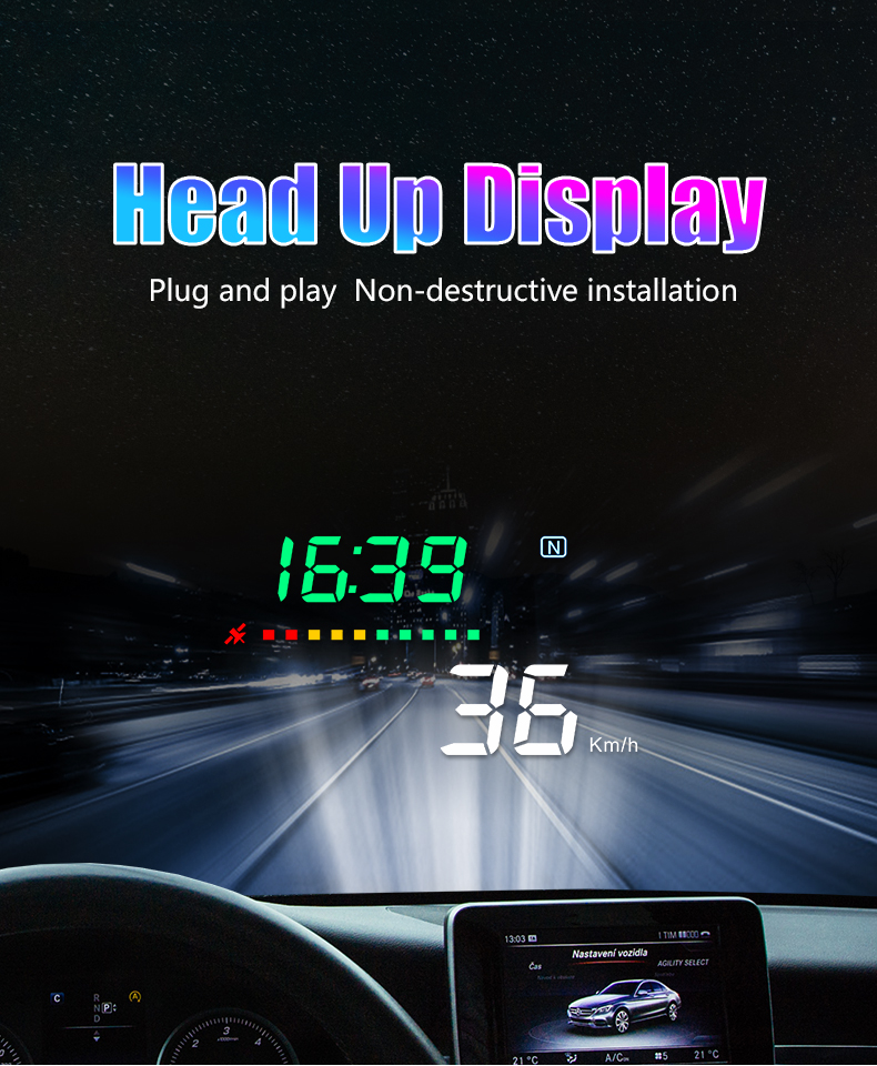 Compteur De Vitesse Numérique - Tableau De Bord De Voiture Numérique à Affichage Intelligent Pour Véhicule Universel - Interface GPS Du Compteur De Vitesse G4, Alarme D'avertissement De (Noir, 52X52X1