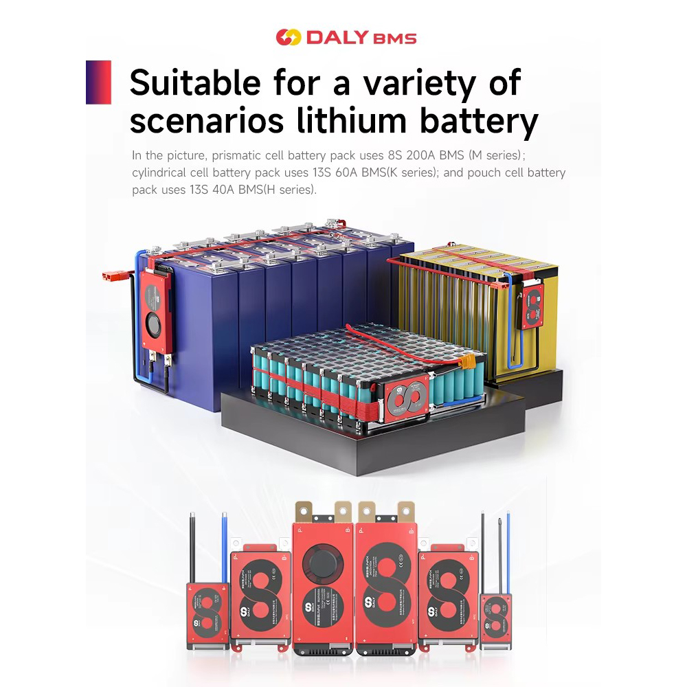 Daly BMS 12S 48V Li-ion BMS w/NTC 15A 20A 40A 60A 100A 150A 200A