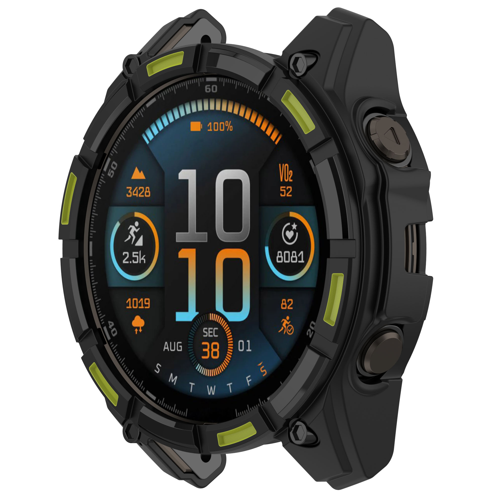Diruite 2 Pezzi Cover per Garmin Vivoactive 5 Custodia,HD Ultra Sottile Vetro Temperato Pellicola Protettiva Resistente Graffi PC Protezione per Garmin Vivoactive 5