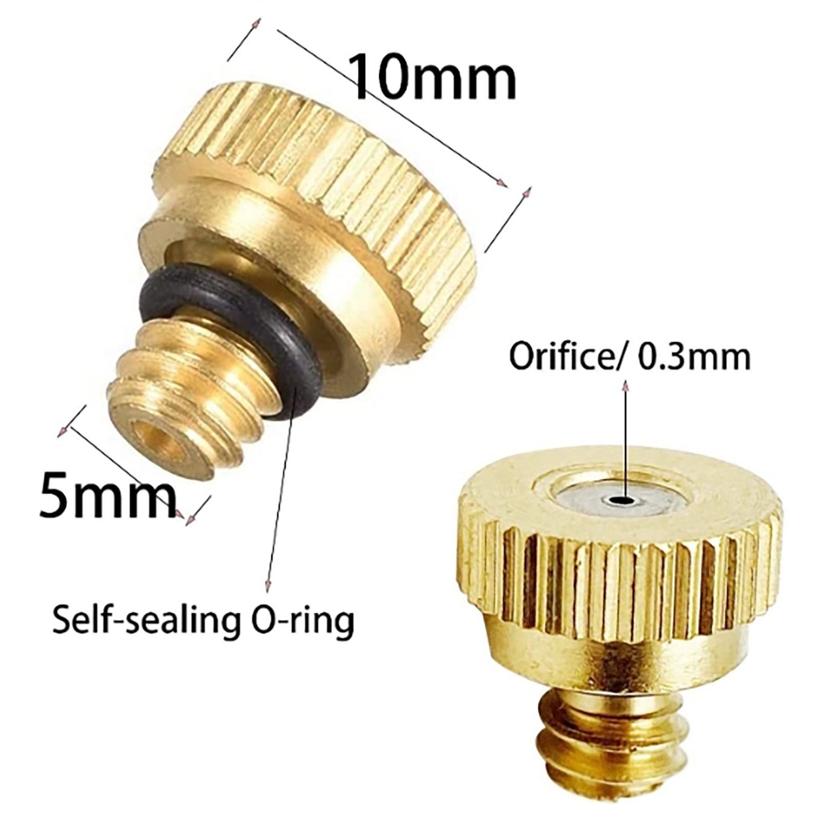小物 mist 20 PCS New Brass Atomizing Cooling Misting Nozzle Outdoor Watering