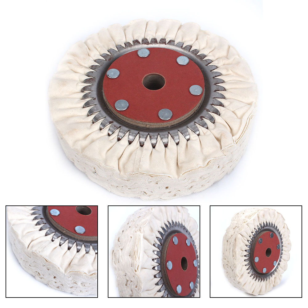 8inch Cotton Airway Buffing Wheel Compound Tool Bench Grinder Hole