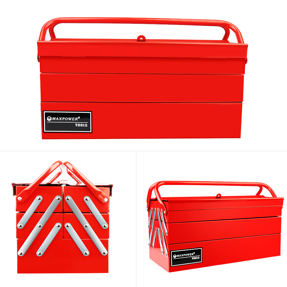 21"Heavy Duty Metal Cantilever Tool box 3 Tier 5 Tray