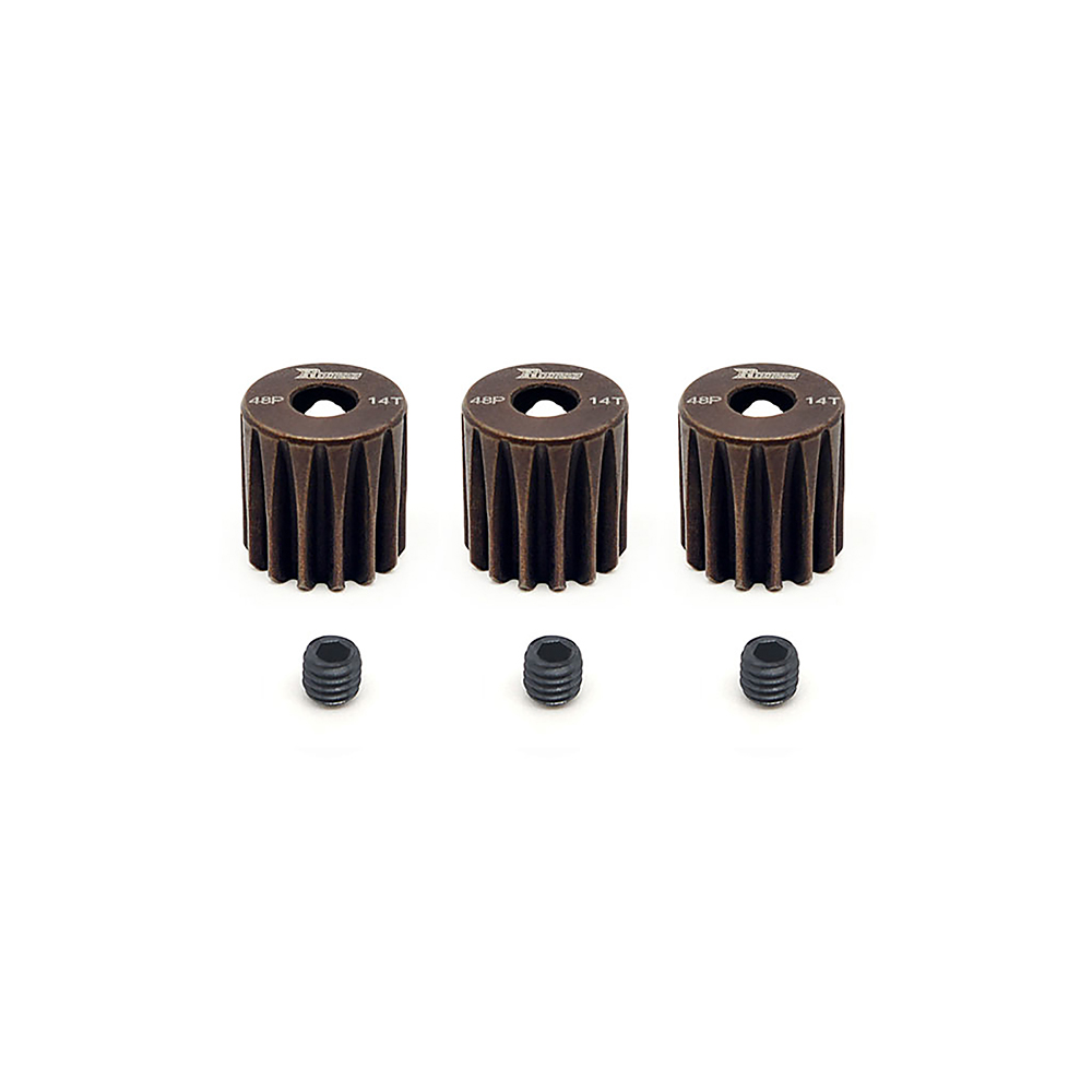 3PCS Rocket 48P 3.175mm Metal Pinion Gear 13T-35T for 1/10 1