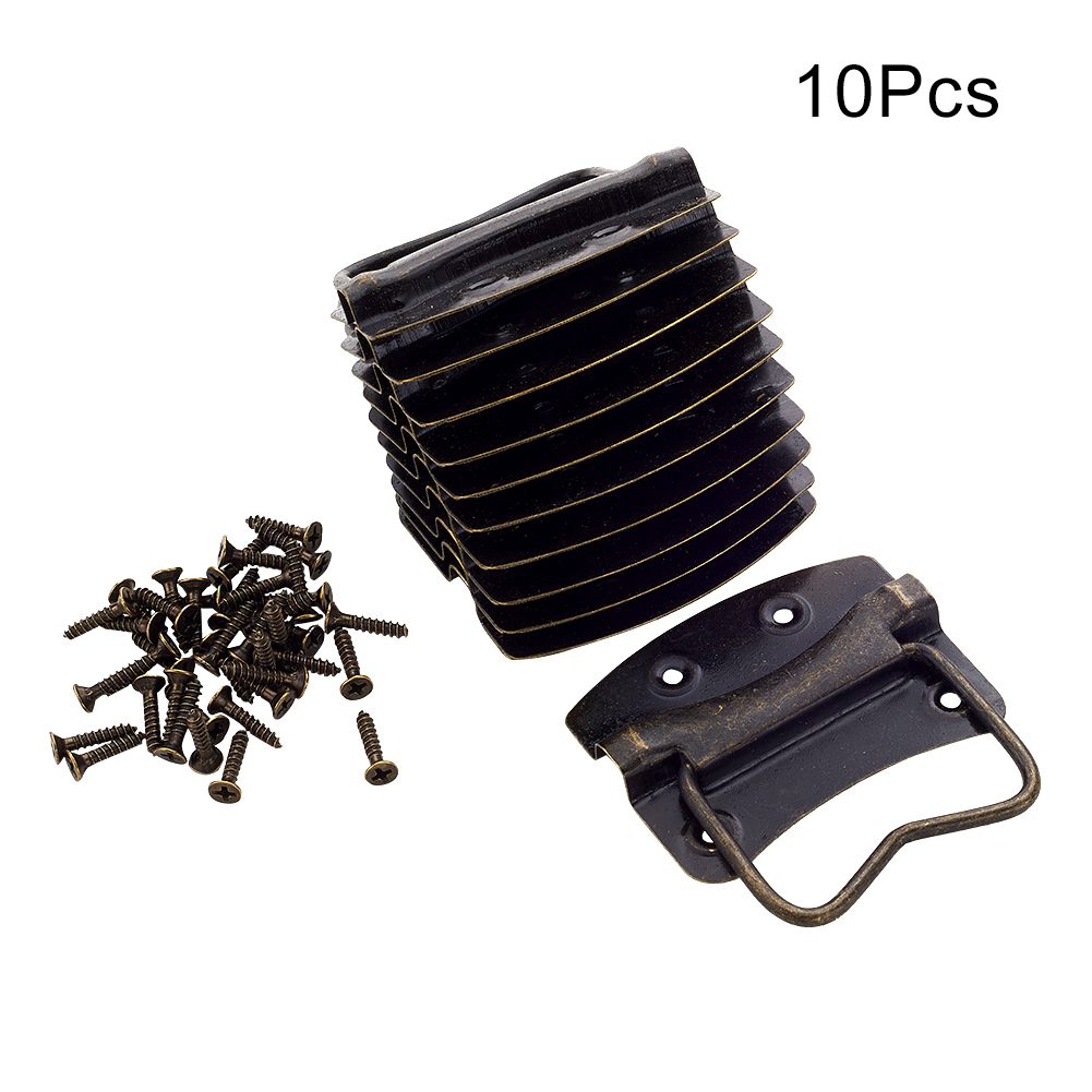 10Pcs Chest Handles Case Toolbox Storage Tool Box Handle Drawer Puller Bronze eBay