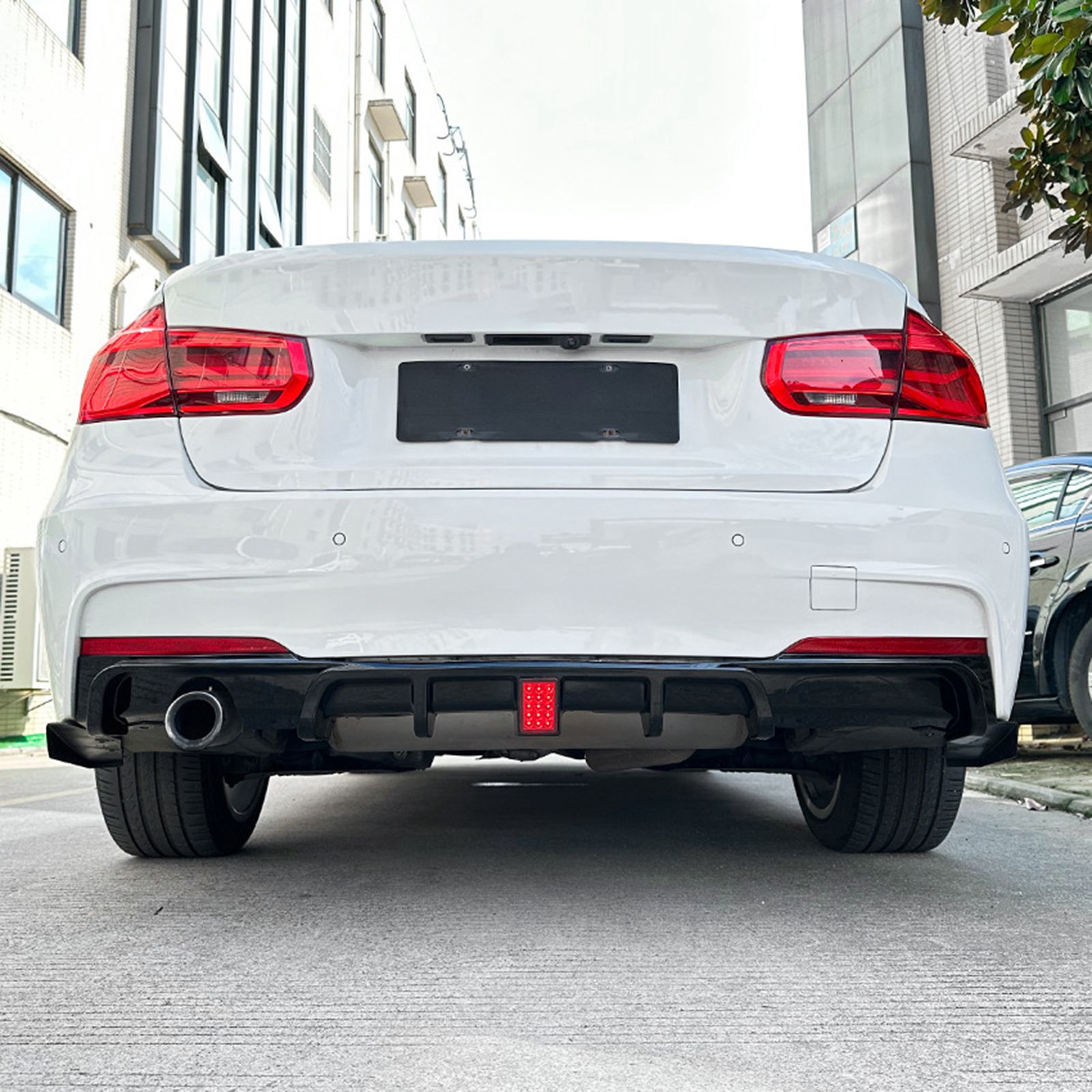 For BMW F30 3-Series M-Sport 2013-2019 Rear Bumper Diffuser Lip W