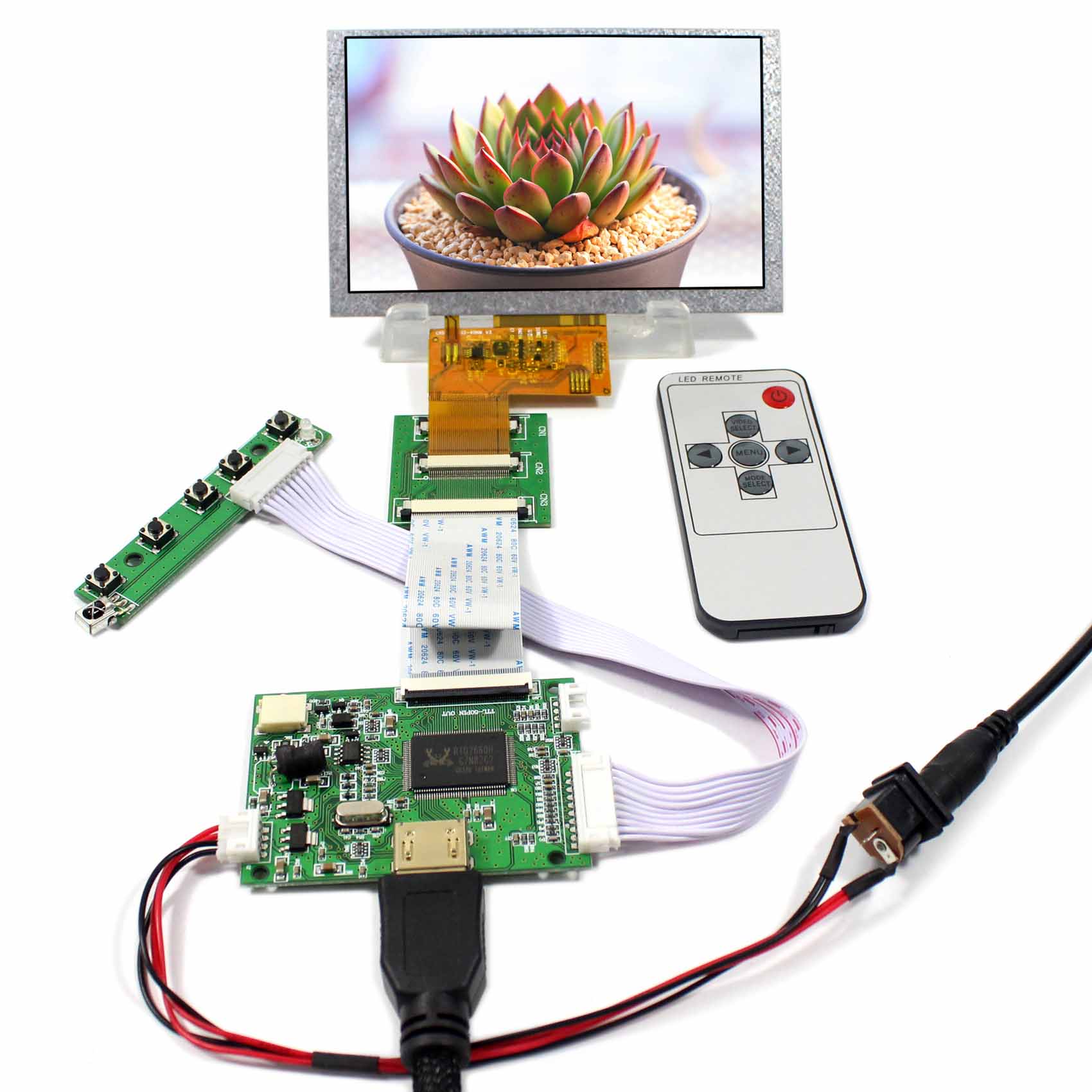 HDMI LCD Controller Board 4.3/" 480X272 AT043TN24 LCD With Remote Control