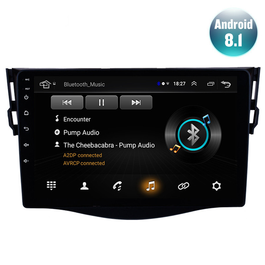 Para 07 13 Rav4 Android 8 1 9 Carro Navegacao Gps Radio Estereo Mp5 Com Camera Ebay