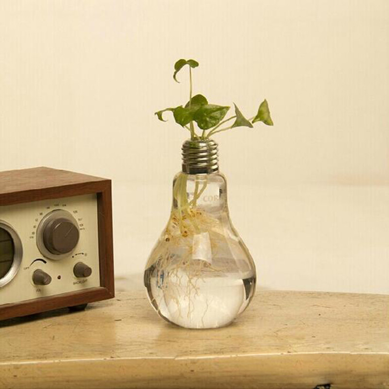 Light Bulb Stand Glass Flower Vase Pot Hydroponic Bottle Container Linen Pockets Stripe A Butcher Crafts Baking Chefs Kitchen Cooking Bbq Plain