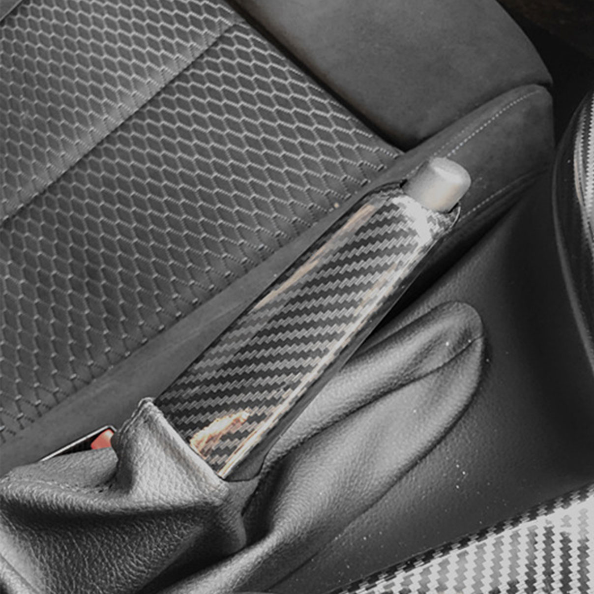 Carbon Fiber Style E-Brake Handle For BMW E90 F30 F32 F80 F82 E60 E84 - Foto 4