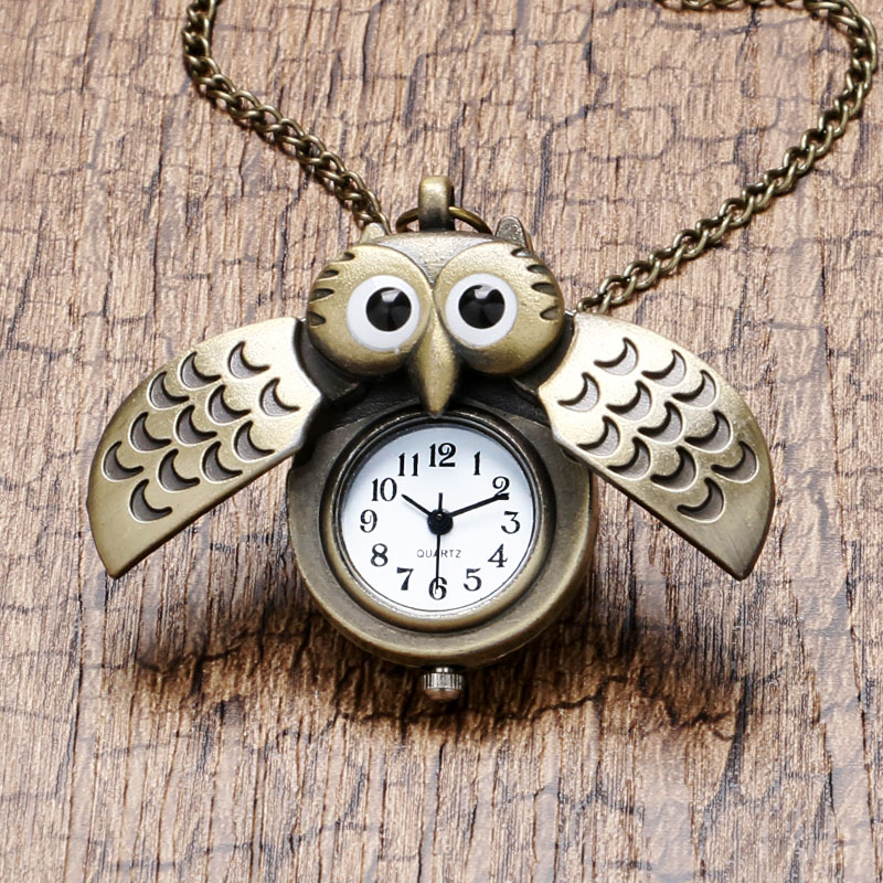 Silver Elegant Flower Women Lady Quartz Pocket Watch with