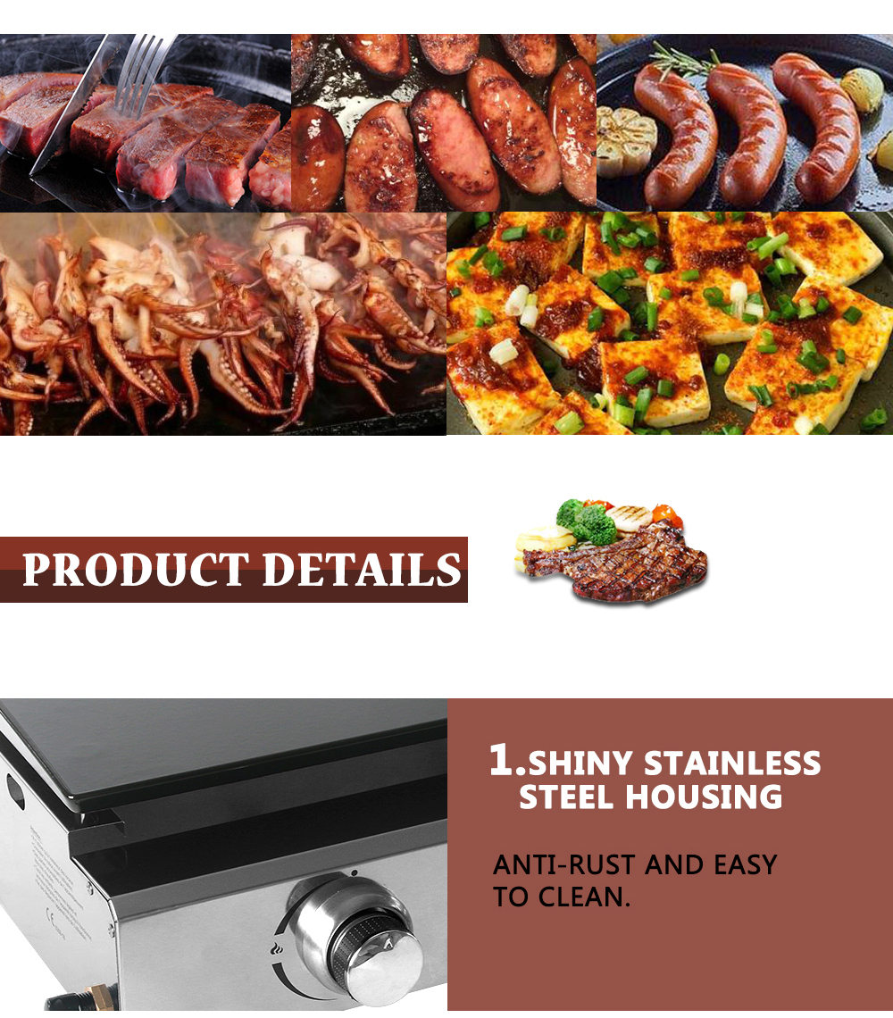 Elektrische Grillplatte Bratplatte Grilldleplatte Elektro Grillplatte 4400W BBQ