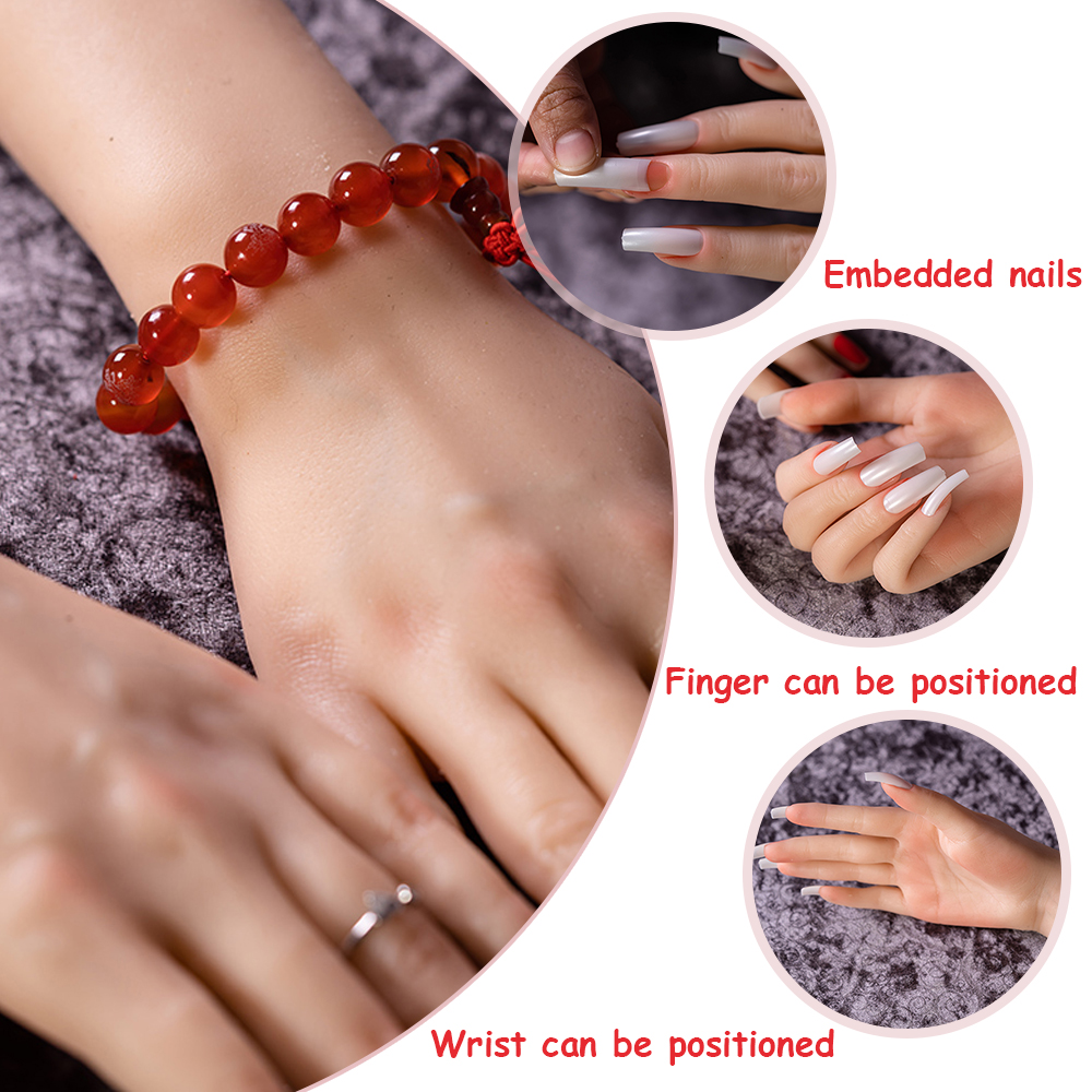 Female Silicone Practice Hands Nail Art Model Hand Mannequin Nail Jewely Ebay 0747