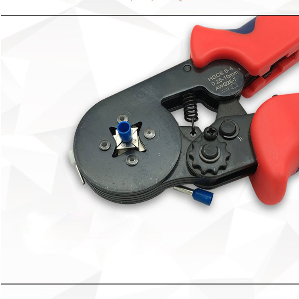 0,25-10mm² Crimper Plier Crimping Tool Kit Cable Wire Electrical Terminals x1