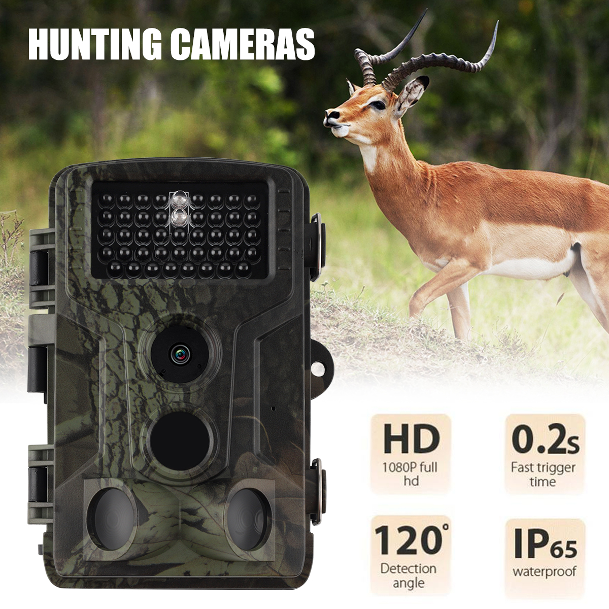 Trail Cam Outdoor Wildlife Infrared Camera 36MP 4k Trail Night