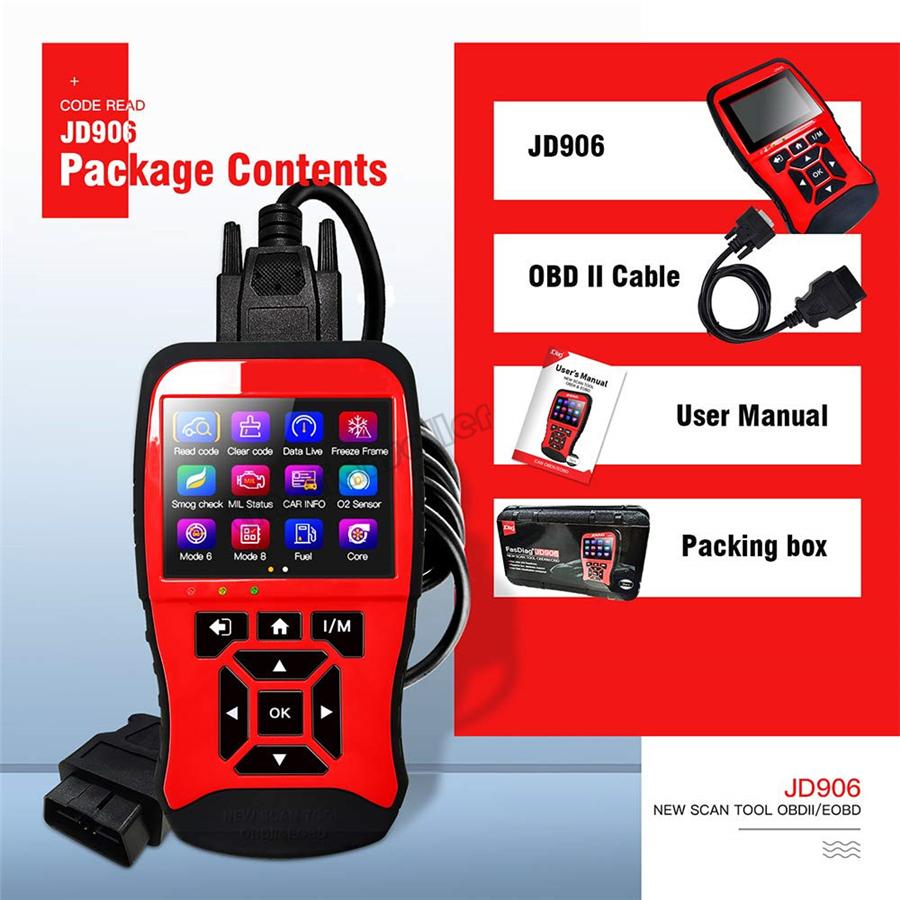 JD906 Code Reader Live PCM Data Stream Fault Code Reader