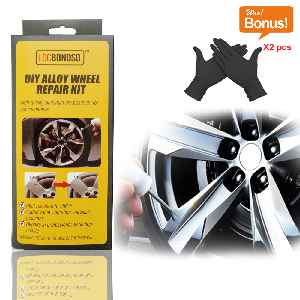 Silver Alloy Wheel Rim Scuffs Scrape Car Kerb Damage Repair Kit Fix