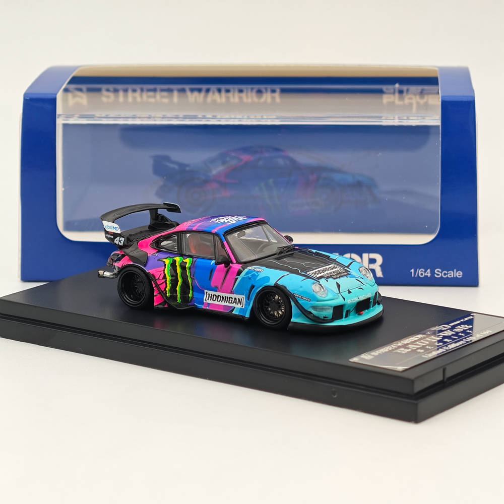 STREET WARRIOR 1:64 Porsche 993 RWB Monster Energy painting