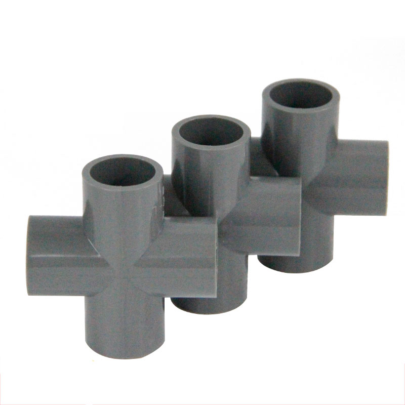 PVC Equal Cross 4way Connectors Pipe Fittings Tube Joint Inner Dia 20