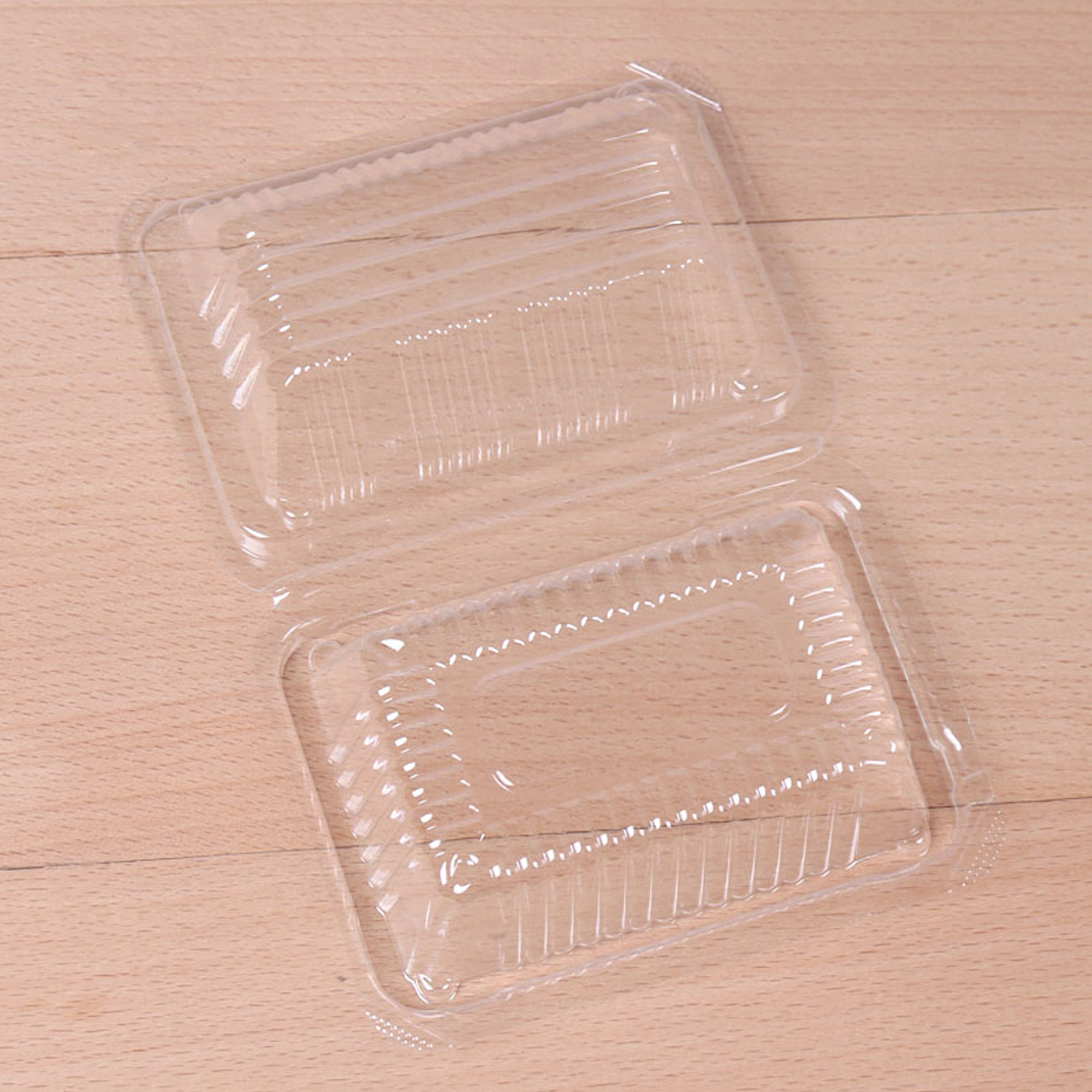 50/100set Rectangle Take Out Clear Lid Plastic Cake Box Container DD eBay