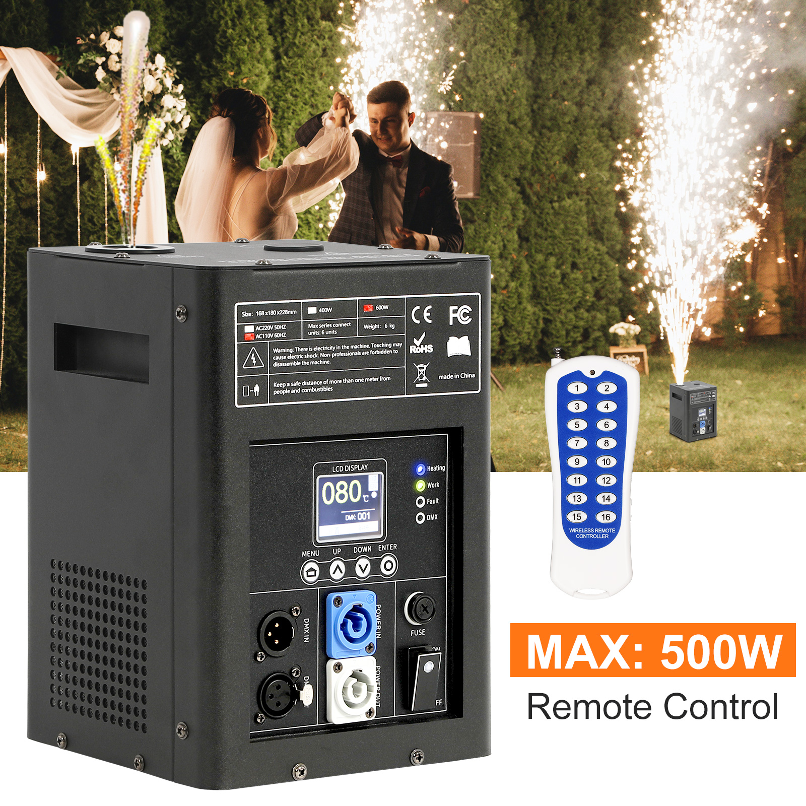 Cold Spark Firework Machine 700W Stage Effect DMX 512