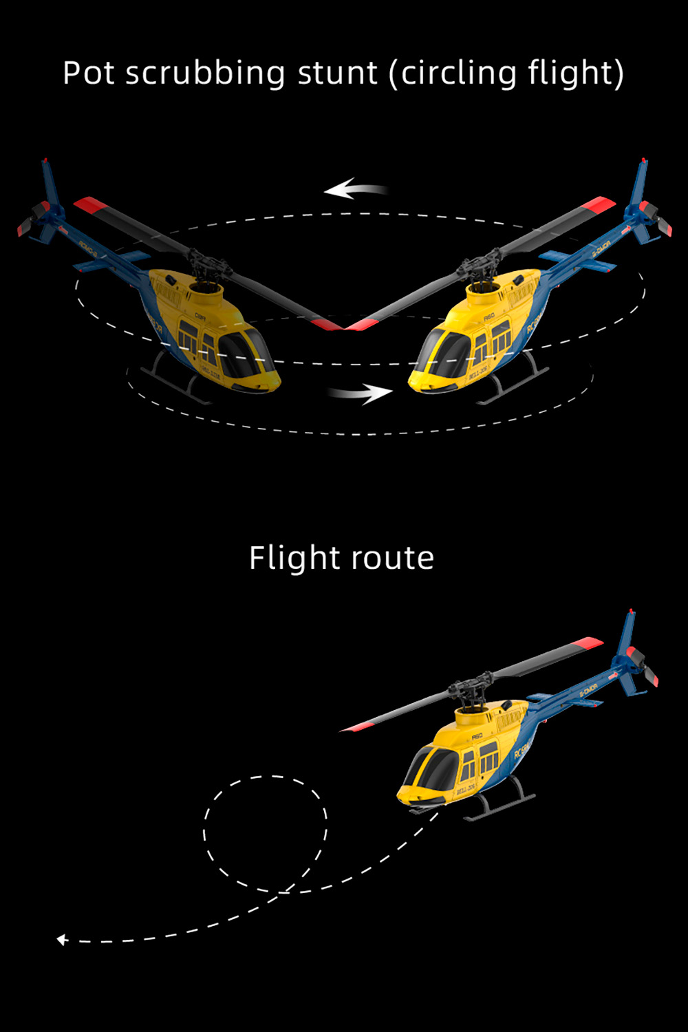 RC ERA A60 RC Helicopter BELL-206 4CH 6-Axis Gyro Brushless Remote