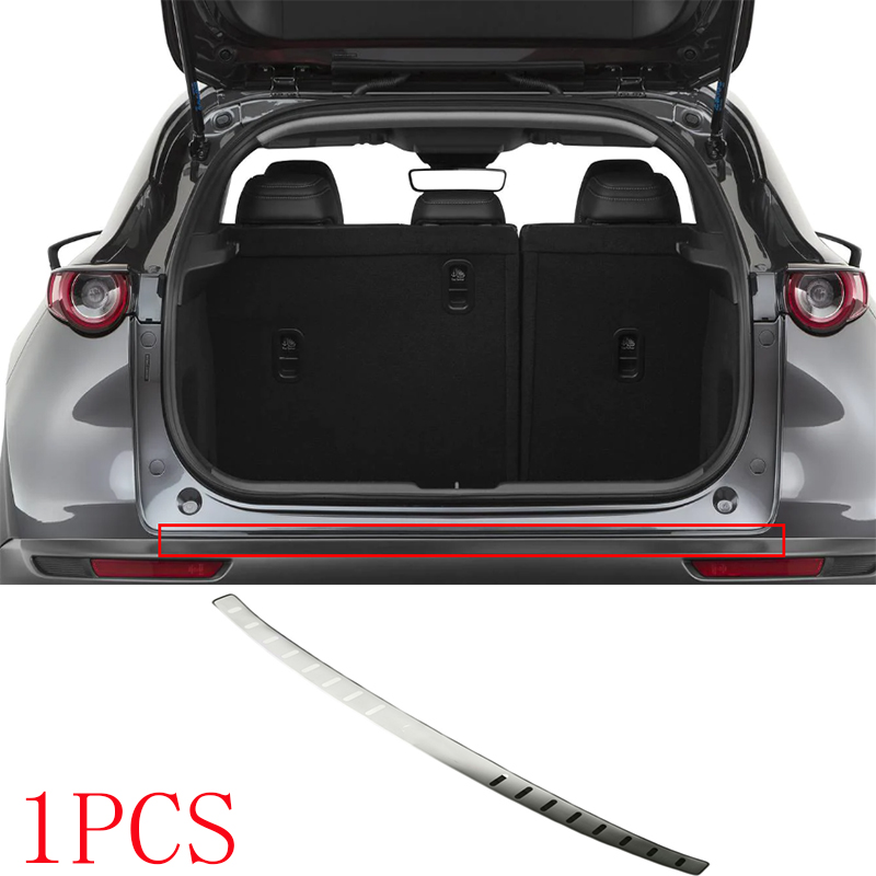 LICHOO Auto Rvs Achterbumper Protector, voor Mazda CX-30 CX30 2020-2023 Accessoires, Auto-onderdelen Achterklep Kofferbak Instaplijsten Cover Scuff Plaat Strip
