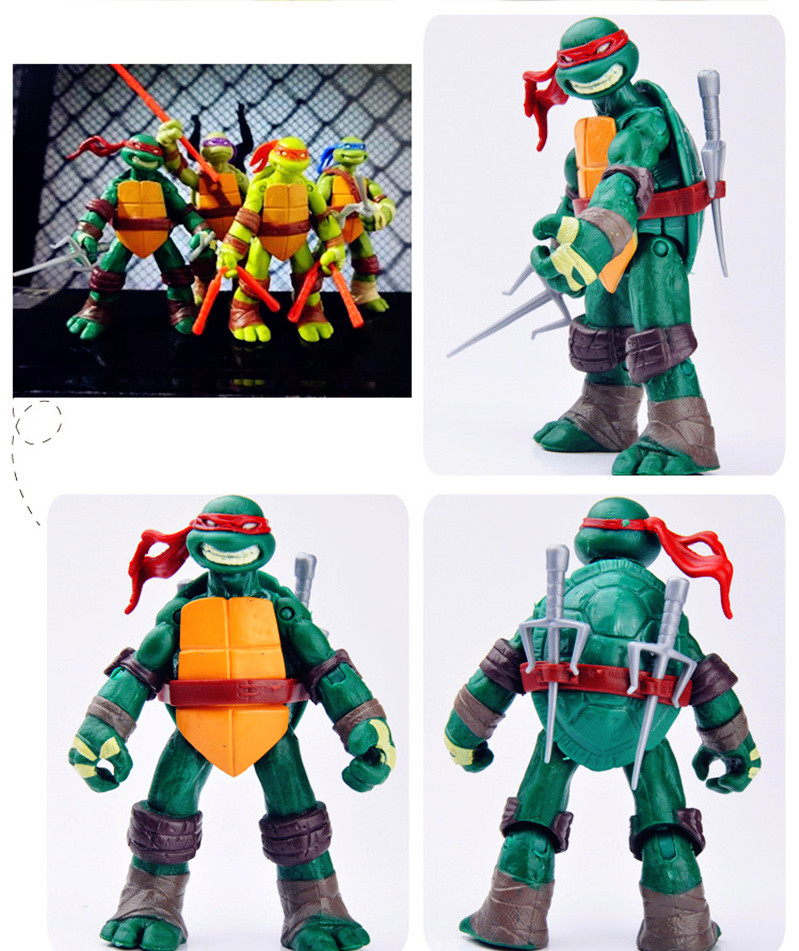 4pcs Battle Shell Teenage Mutant Ninja Turtles Action Figures TMNT Toys ...