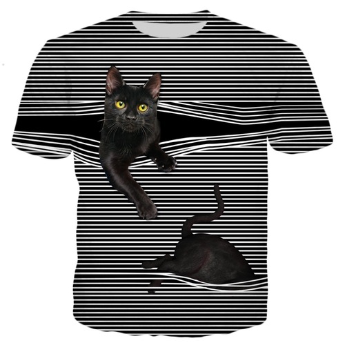 3d cat tshirt