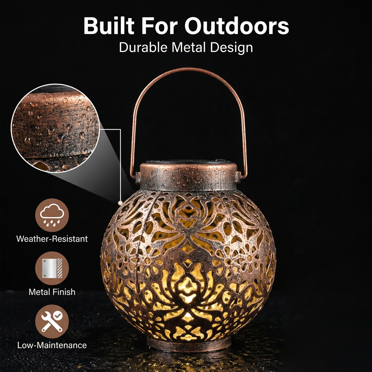 Antique bronze metal finish