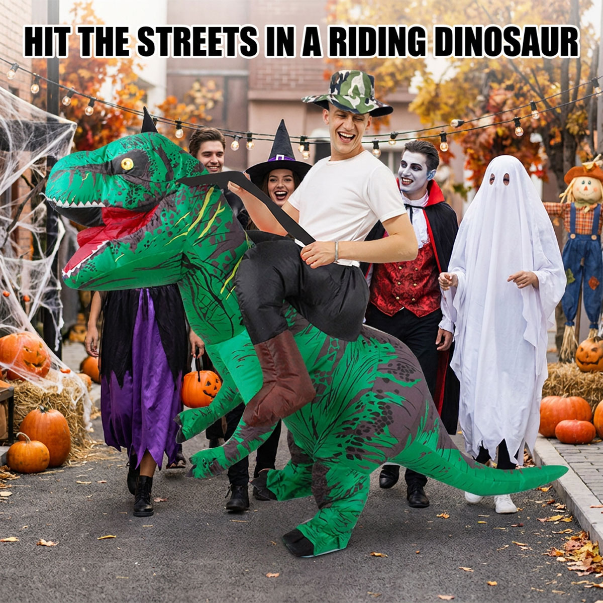 T-Rex inflatable costume product view 13