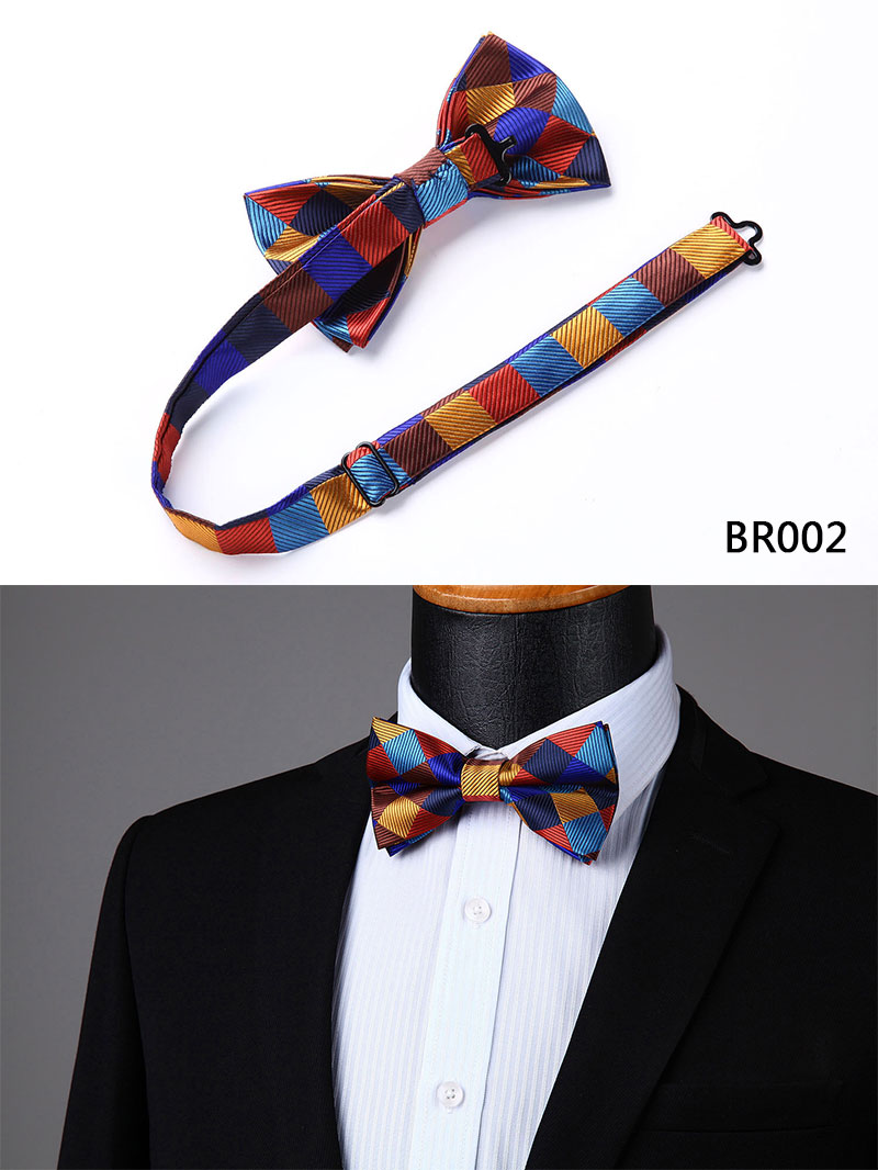 Men Pure Black Solid Bowtie Silk Self BowTie Handkerchief Set Classic CA#BL1002L