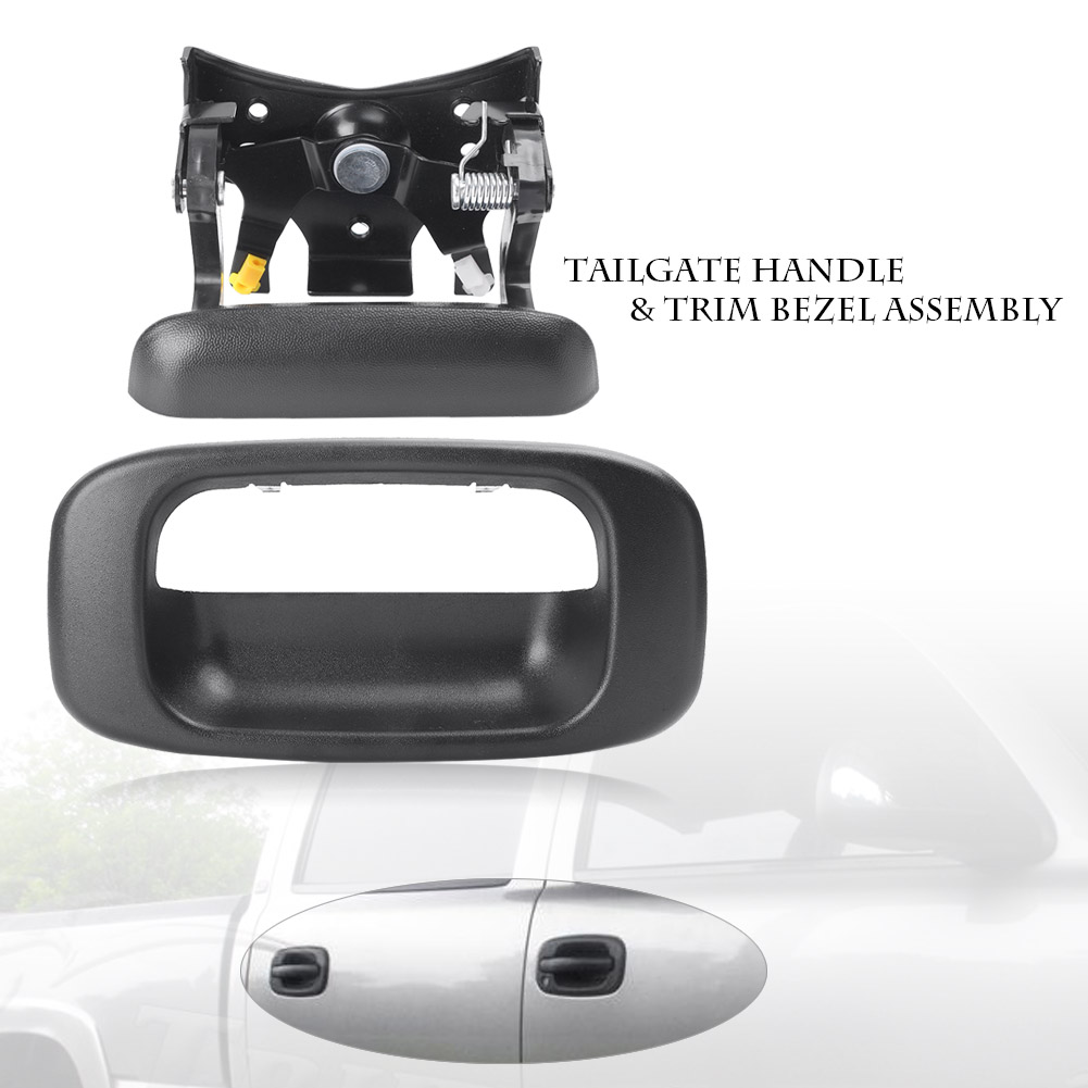 Tailgate Rear Liftgate Handle Bezel Trims Fits 99-06 Silverado Sierra Pickup
