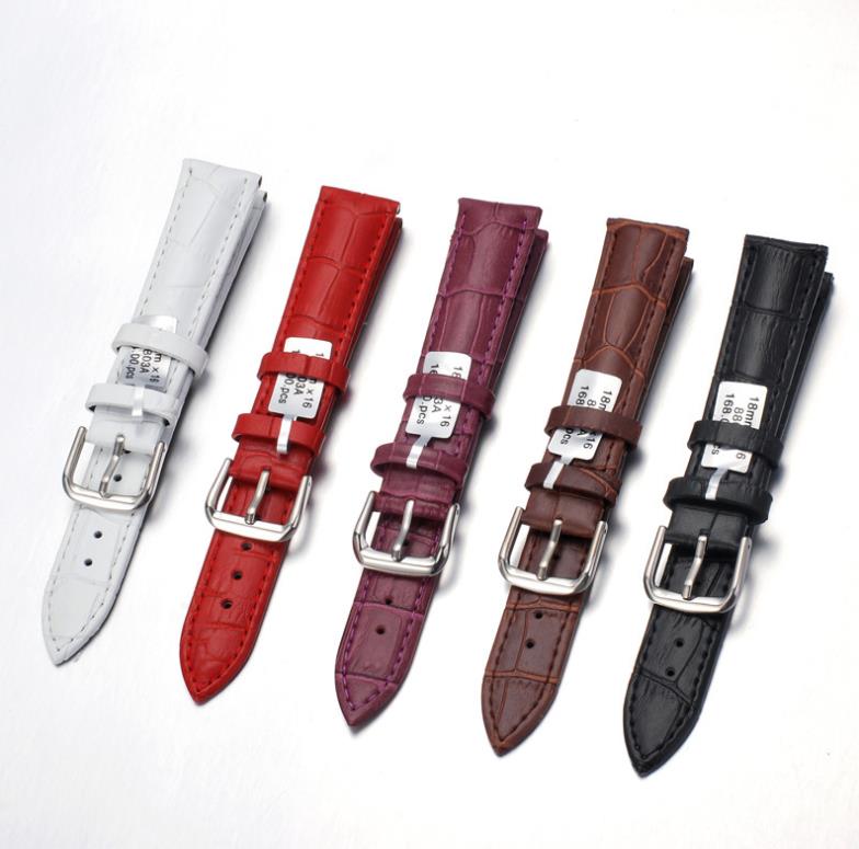 Genuine Leather Watch Band Wrist Strap Pin Buckle 12 14 16 18 20mm