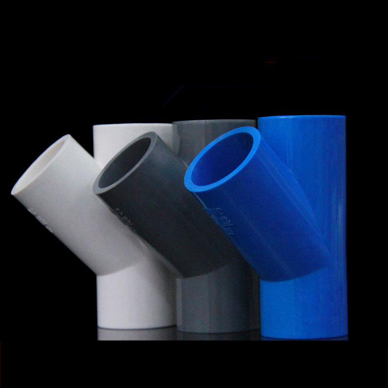 PVC 3 Way Y Connector Inner Dia 20/25/32/40mm Pipe Fittings Tube