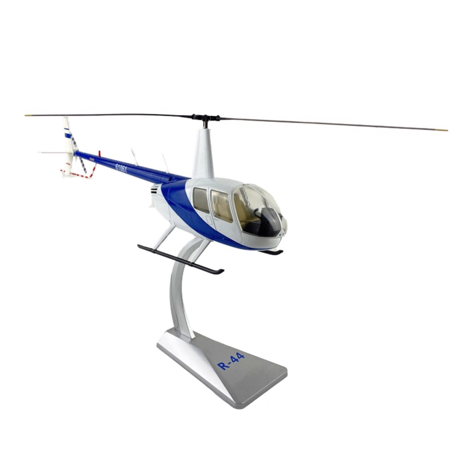 Durable 37cm Alloy Robinson R44 Raven Helicopter Model 1/32 Scale