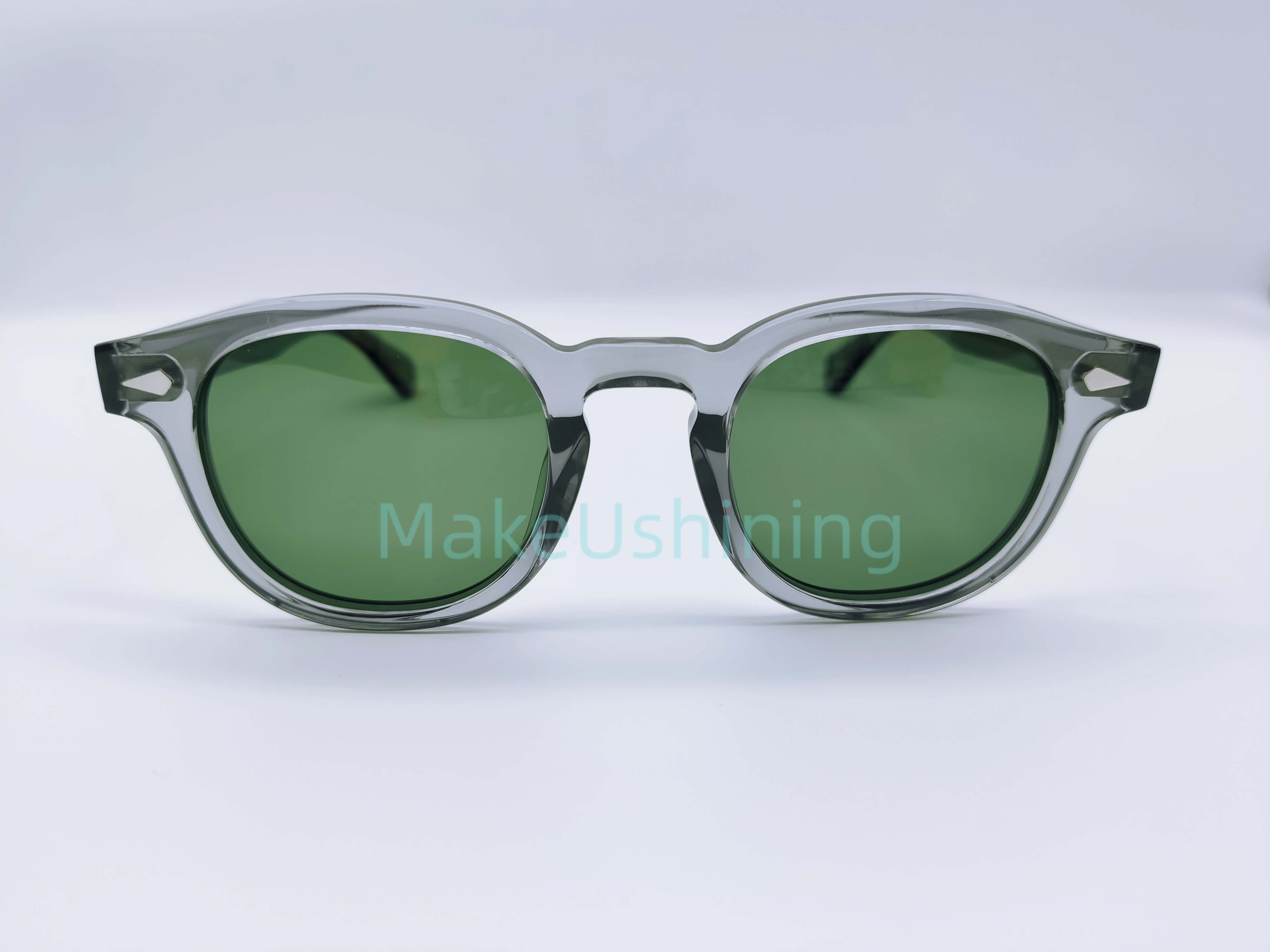MOSCOT Lemtosh Sunglasses Light Grey Frame G15 Green Lenses 46-24 