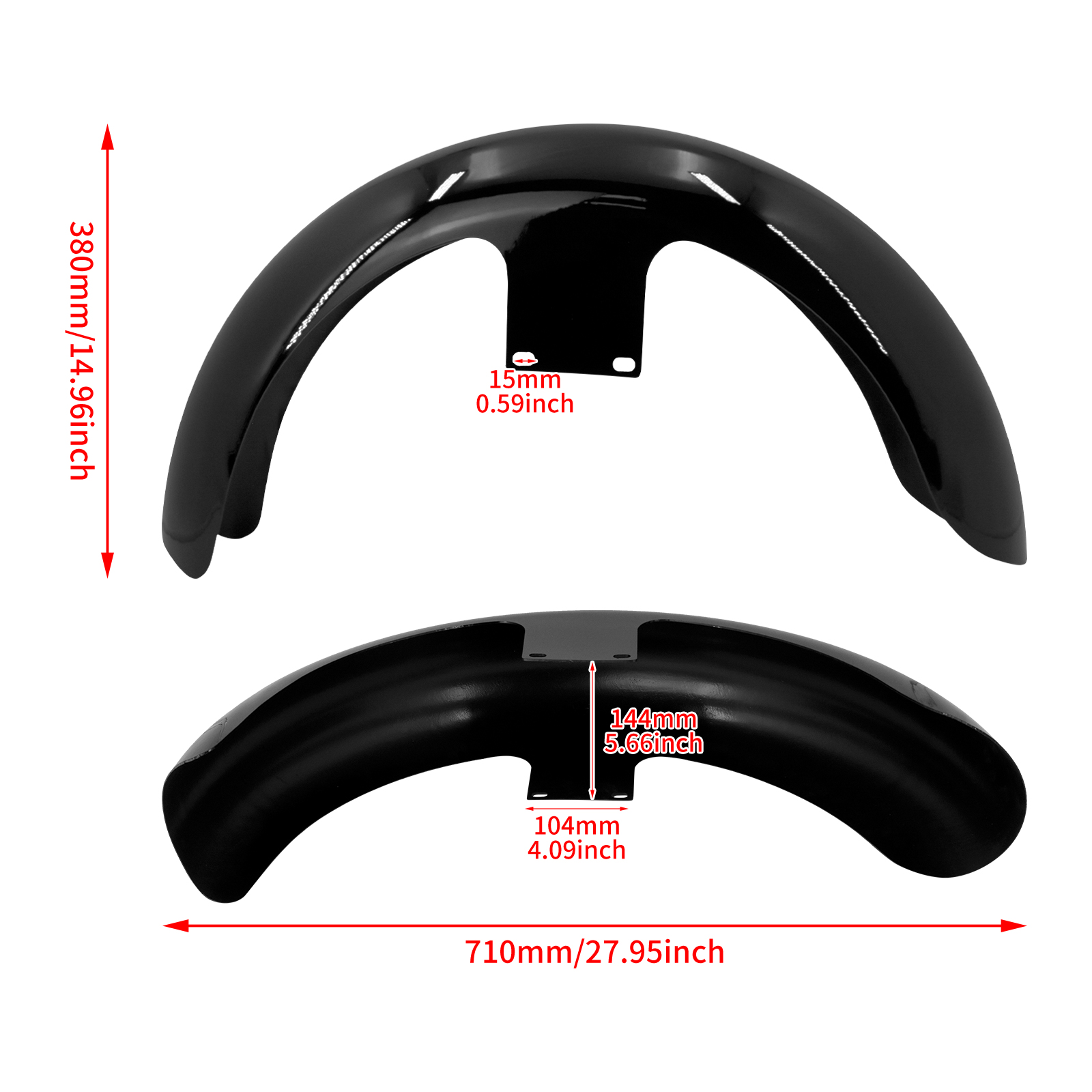 19 Inch Front Fender Motorcycle Wheels Wrap Front Mudguard