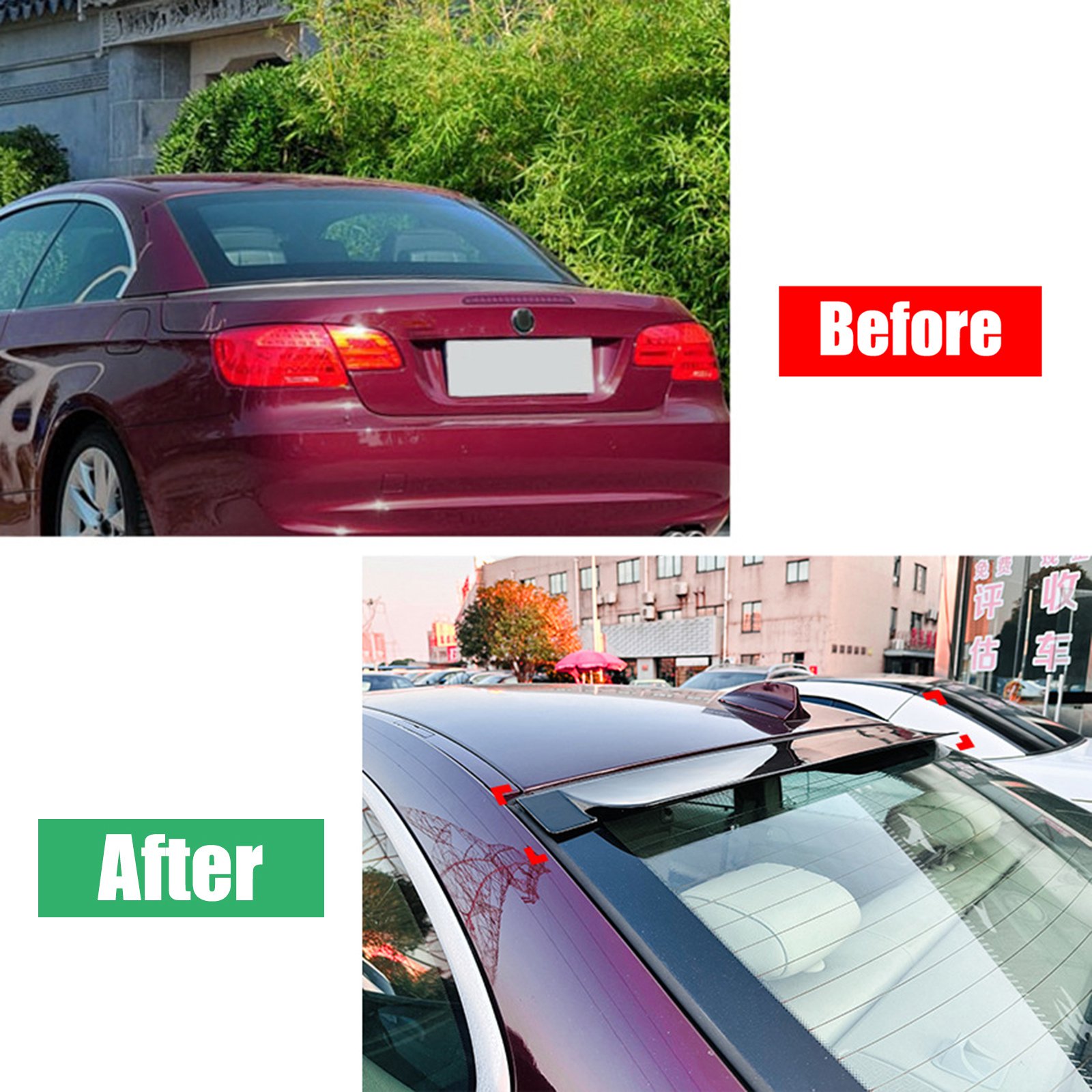 ABS Spoiler Glänzend BMW 3er Coupe M3 E92 Kohlefaser Heckstiefel