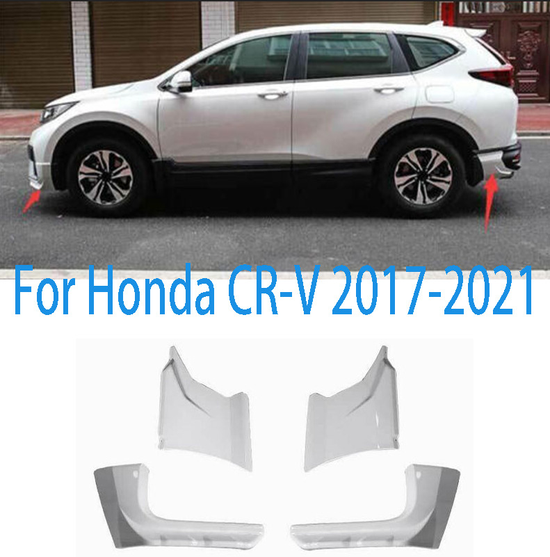 For Honda CR~V 2017~2021 Pearl White Front+Rear Bumper Lip Side